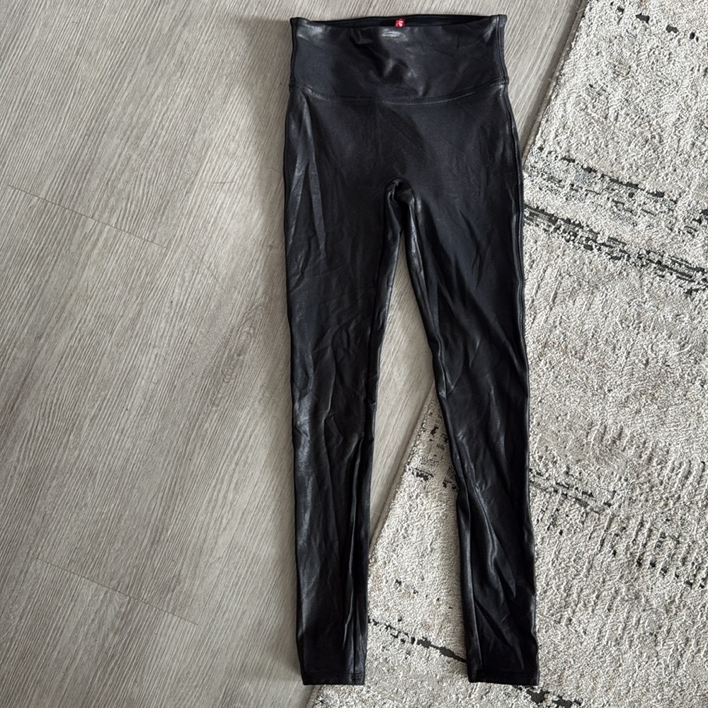 Spanx petite faux leather leggings